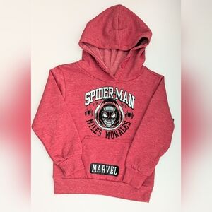 NWT Marvel Spiderman Kids (Size XS/4-5) Hoodie Sweatshirt w/ Raised Graphics